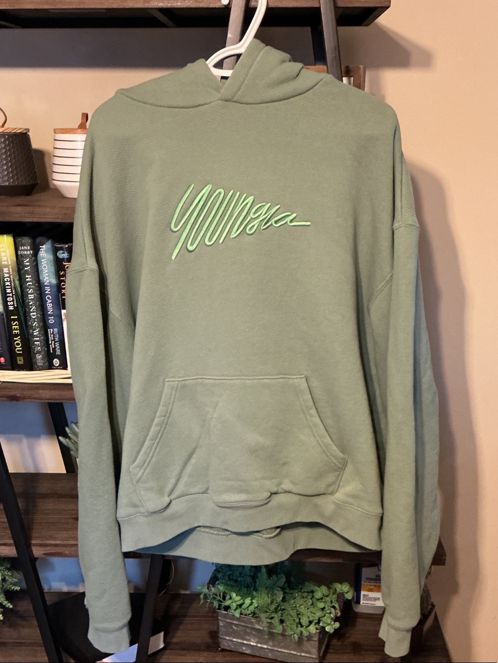 YoungLA Sage Green Oversized Hoodie Size XL